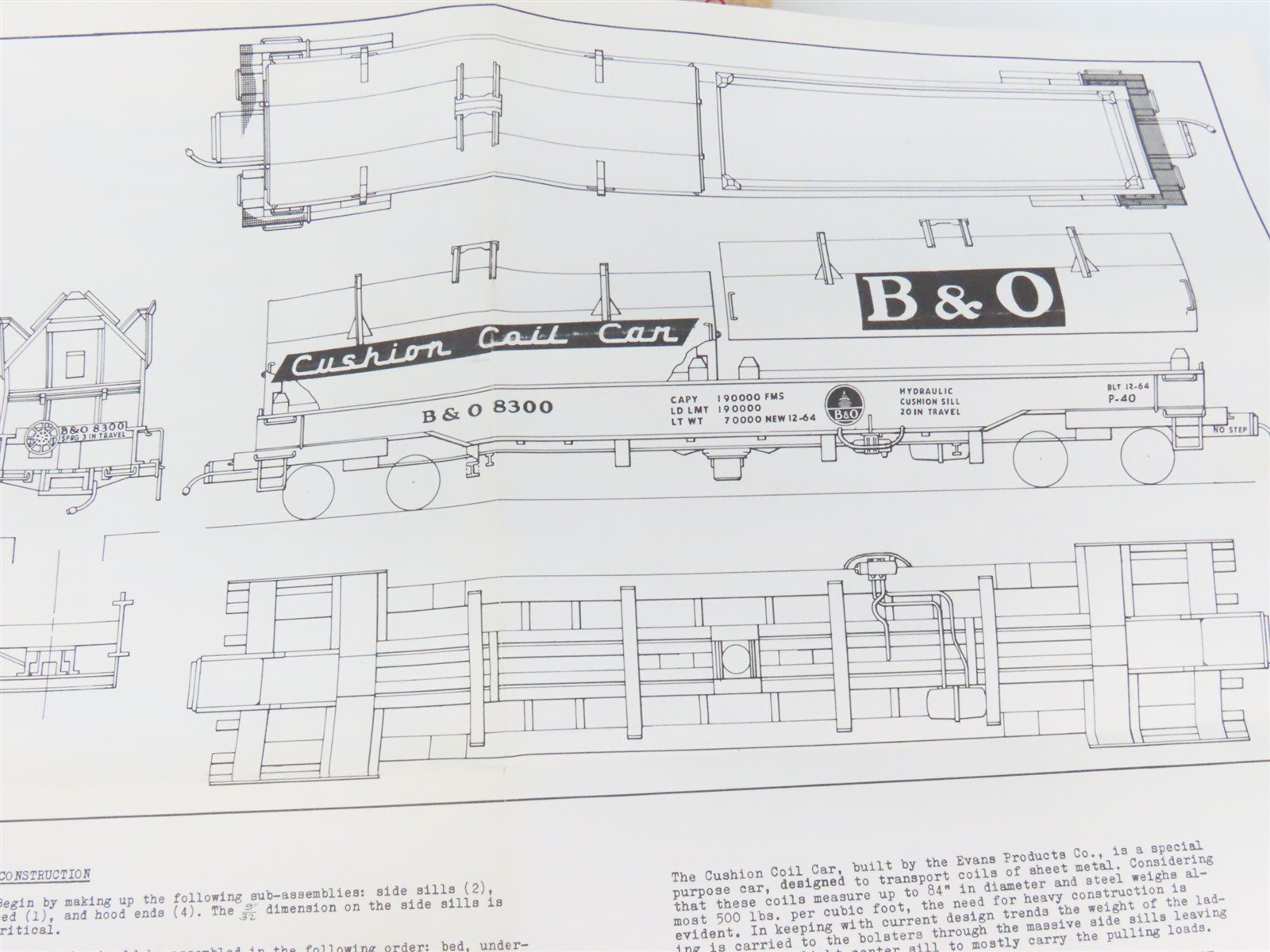HO Scale Ambroid Kit No 7 B&O Baltimore & Ohio Cushion Coil Car #8300