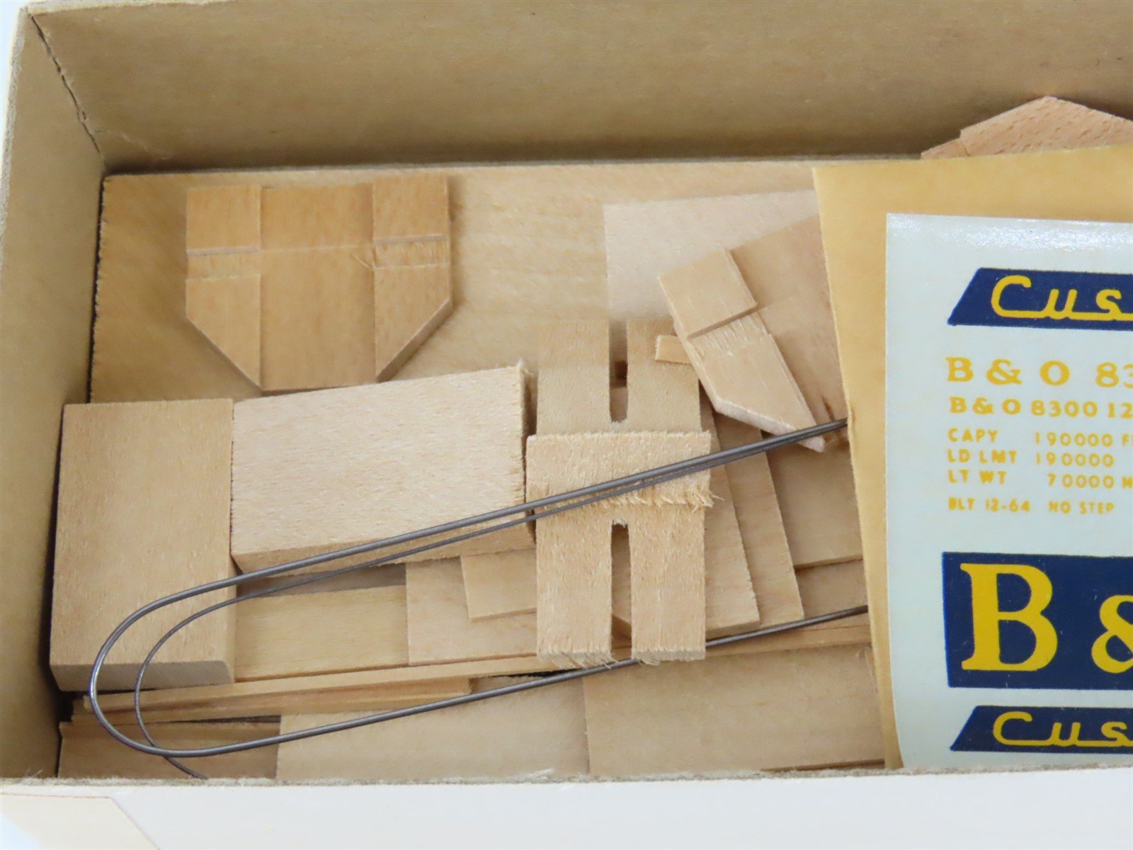 HO Scale Ambroid Kit No 7 B&O Baltimore & Ohio Cushion Coil Car #8300