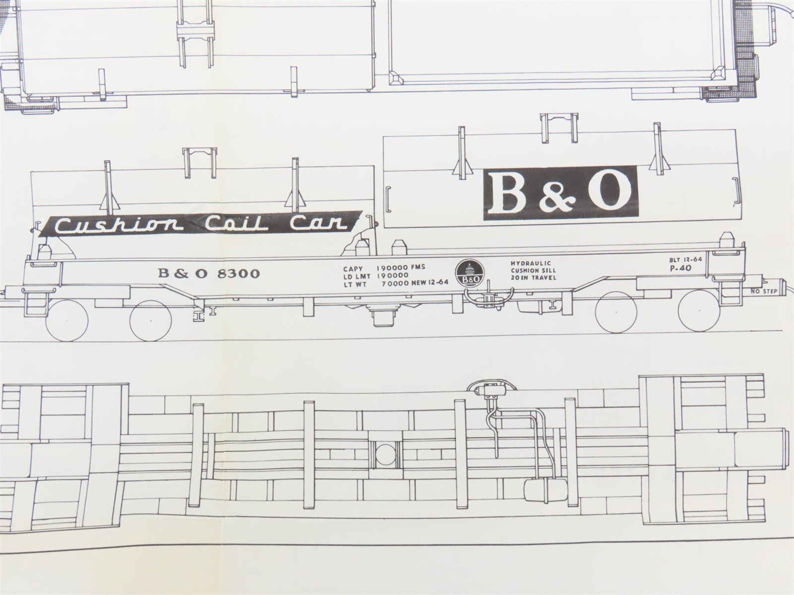 HO Scale Ambroid Kit No 7 B&O Baltimore & Ohio Cushion Coil Car #8300