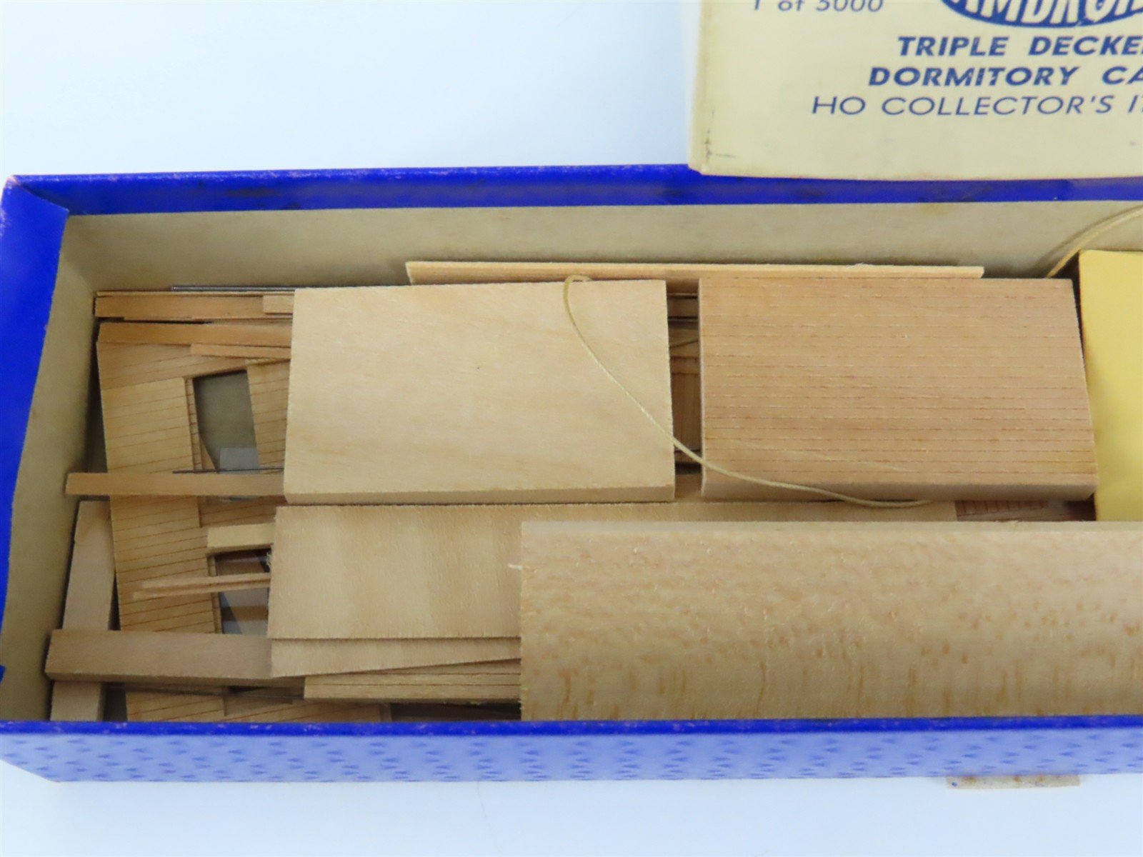 HO Scale Ambroid Kit #10 Wood Unlettered Triple Decker Dormitory Car