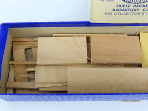 HO Scale Ambroid Kit #10 Wood Unlettered Triple Decker Dormitory Car