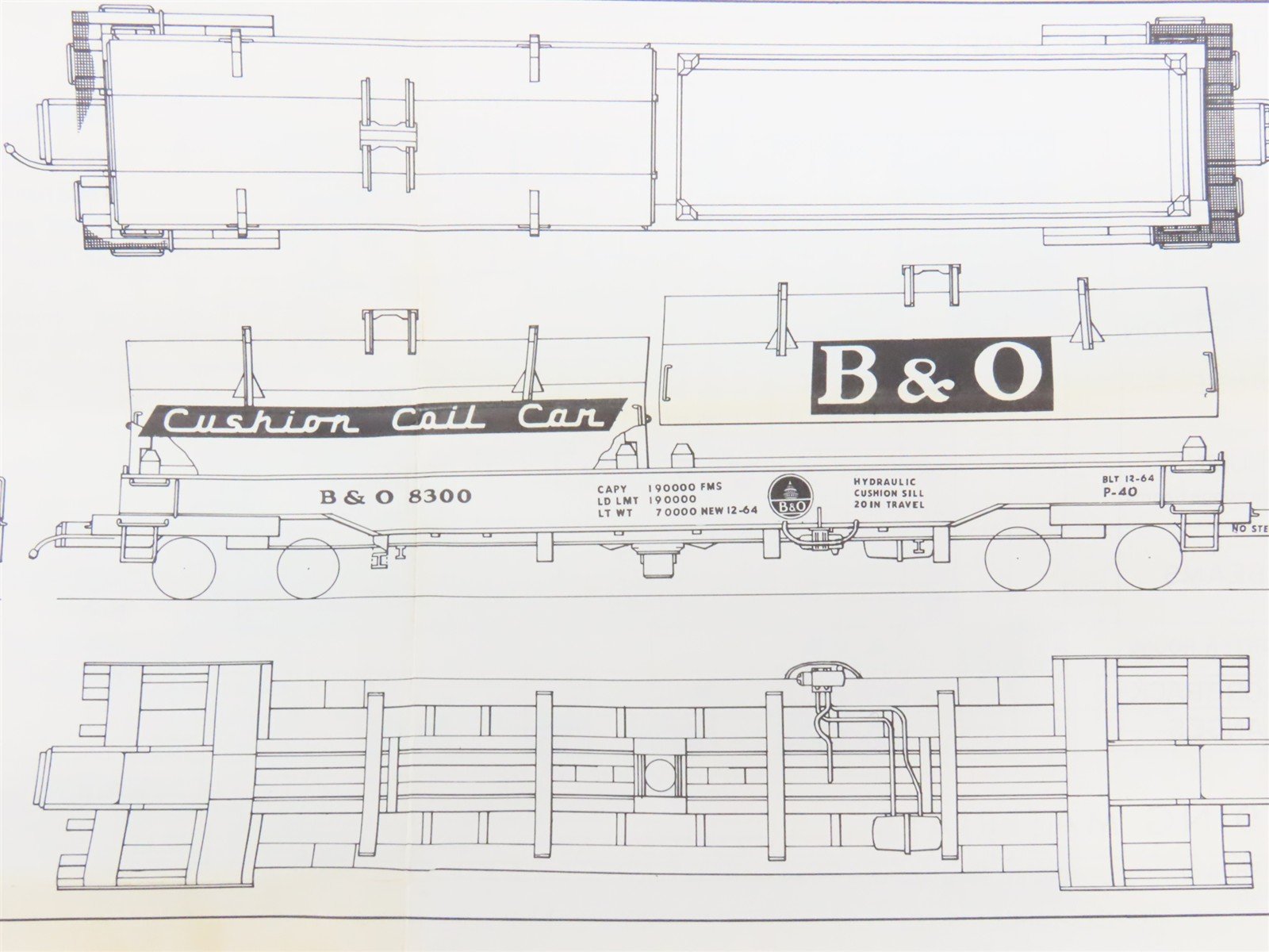 HO Scale Ambroid Kit No 7 B&O Baltimore & Ohio Cushion Coil Car #8300