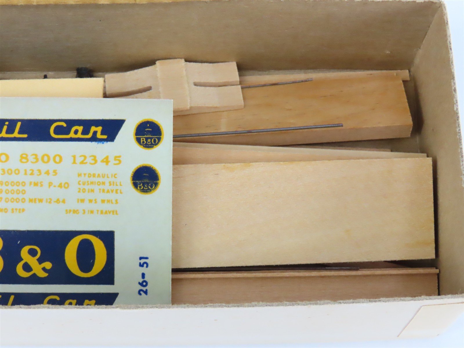 HO Scale Ambroid Kit No 7 B&O Baltimore & Ohio Cushion Coil Car #8300