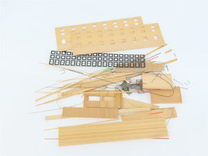 HO Scale Ambroid Kit #10 Wood Unlettered Triple Decker Dormitory Car