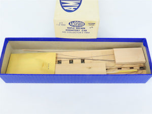 HO Scale Ambroid Kit #10 Wood Unlettered Triple Decker Dormitory Car