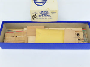 HO Scale Ambroid Kit #10 Wood Unlettered Triple Decker Dormitory Car