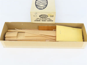 HO Scale Ambroid Kit No 8 Wood Unlettered Working Combine / Caboose
