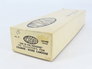 HO Scale Ambroid Kit No 8 Wood Unlettered Working Combine / Caboose