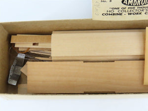 HO Scale Ambroid Kit No 8 Wood Unlettered Working Combine / Caboose