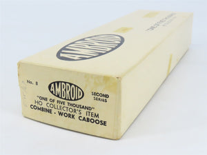 HO Scale Ambroid Kit No 8 Wood Unlettered Working Combine / Caboose