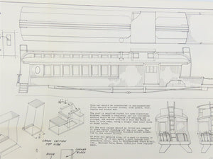 HO Scale Ambroid Kit No 8 Wood Unlettered Working Combine / Caboose