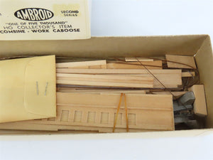 HO Scale Ambroid Kit No 8 Wood Unlettered Working Combine / Caboose