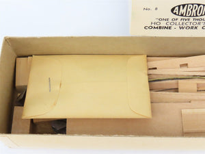 HO Scale Ambroid Kit No 8 Wood Unlettered Working Combine / Caboose