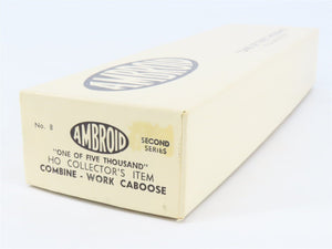 HO Scale Ambroid Kit No 8 Wood Unlettered Working Combine / Caboose