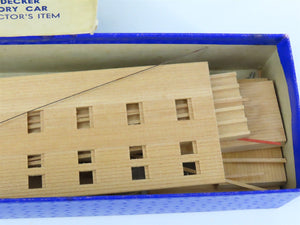 HO Scale Ambroid Kit #10 Wood Unlettered Triple Decker Dormitory Car