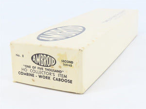 HO Scale Ambroid Kit No 8 Wood Unlettered Working Combine / Caboose