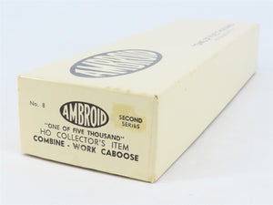 HO Scale Ambroid Kit No 8 Wood Unlettered Working Combine / Caboose