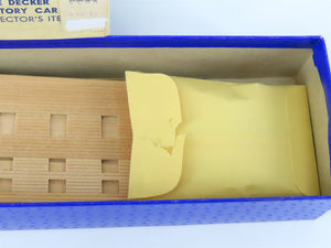 HO Scale Ambroid Kit #10 Wood Unlettered Triple Decker Dormitory Car