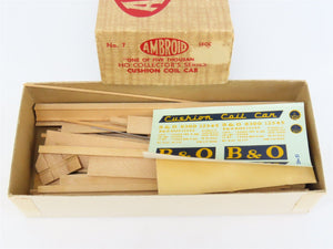 HO Scale Ambroid Kit No 7 B&O Baltimore & Ohio Cushion Coil Car #8300