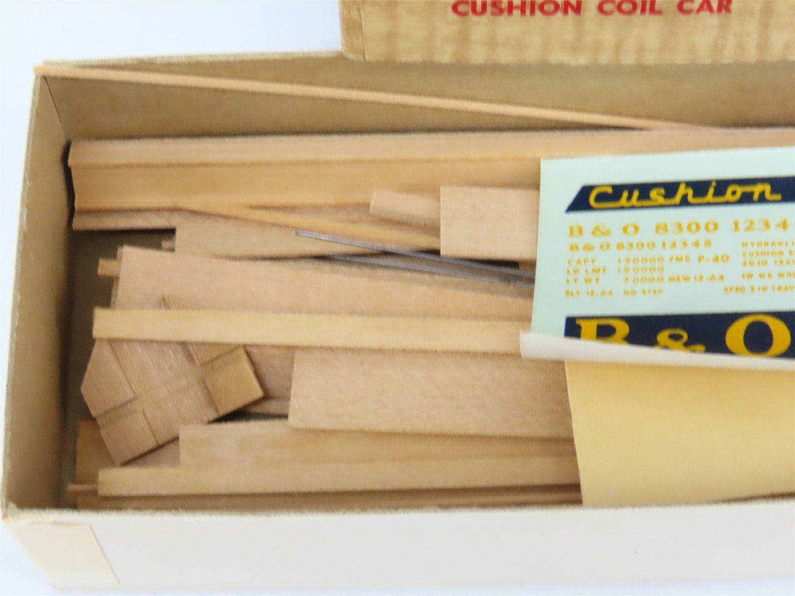 HO Scale Ambroid Kit No 7 B&O Baltimore & Ohio Cushion Coil Car #8300