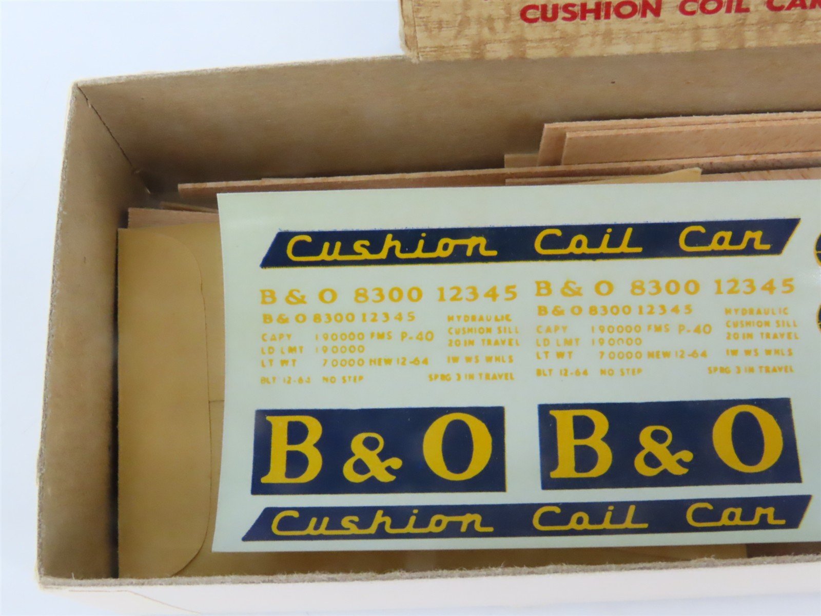 HO Scale Ambroid Kit No 7 B&O Baltimore & Ohio Cushion Coil Car #8300