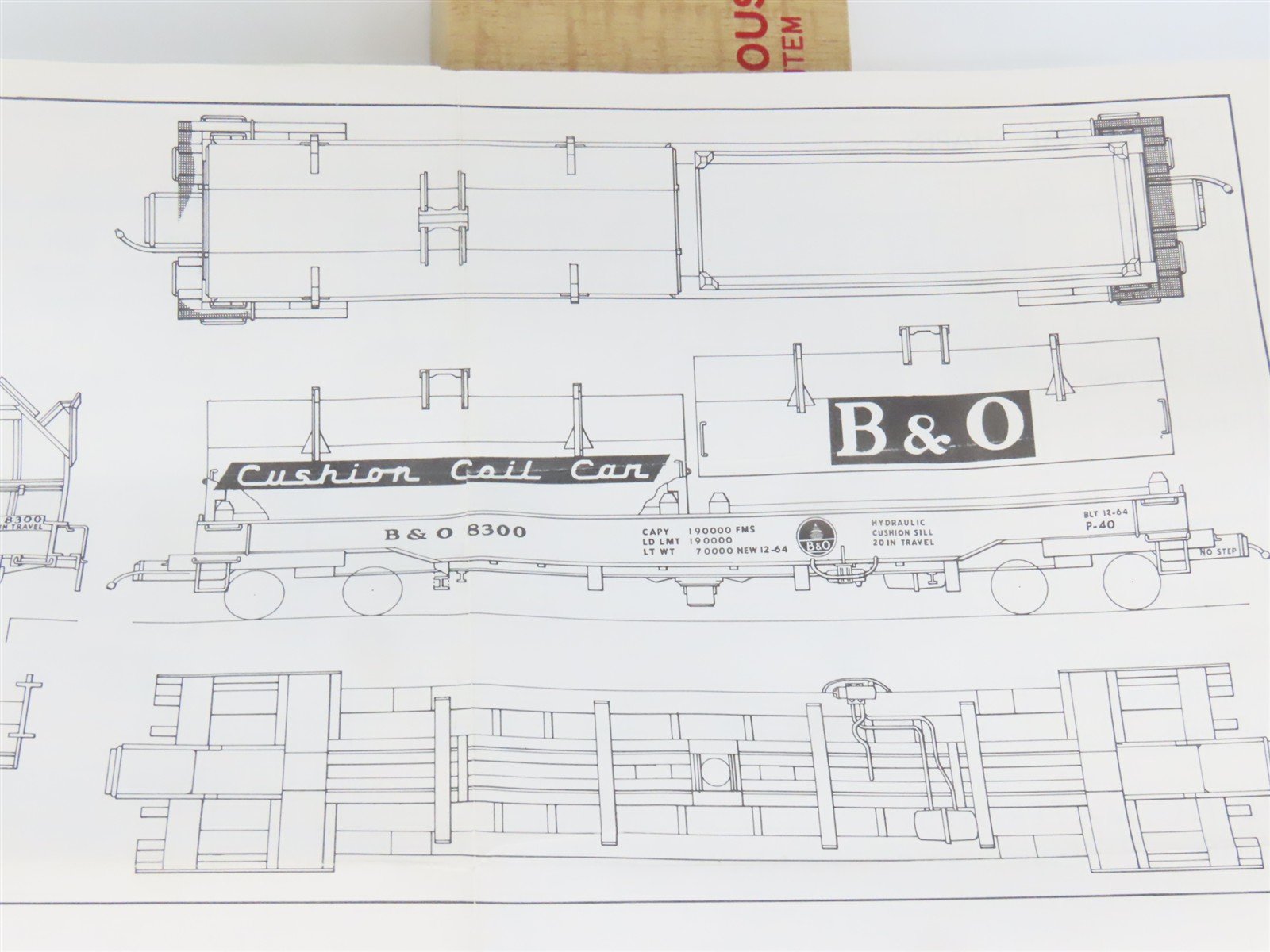HO Scale Ambroid Kit No 7 B&O Baltimore & Ohio Cushion Coil Car #8300