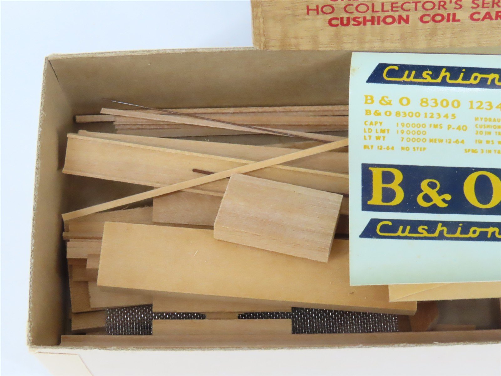 HO Scale Ambroid Kit No 7 B&O Baltimore & Ohio Cushion Coil Car #8300