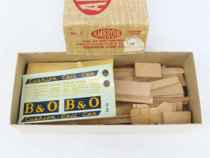 HO Scale Ambroid Kit No 7 B&O Baltimore & Ohio Cushion Coil Car #8300