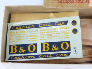 HO Scale Ambroid Kit No 7 B&O Baltimore & Ohio Cushion Coil Car #8300
