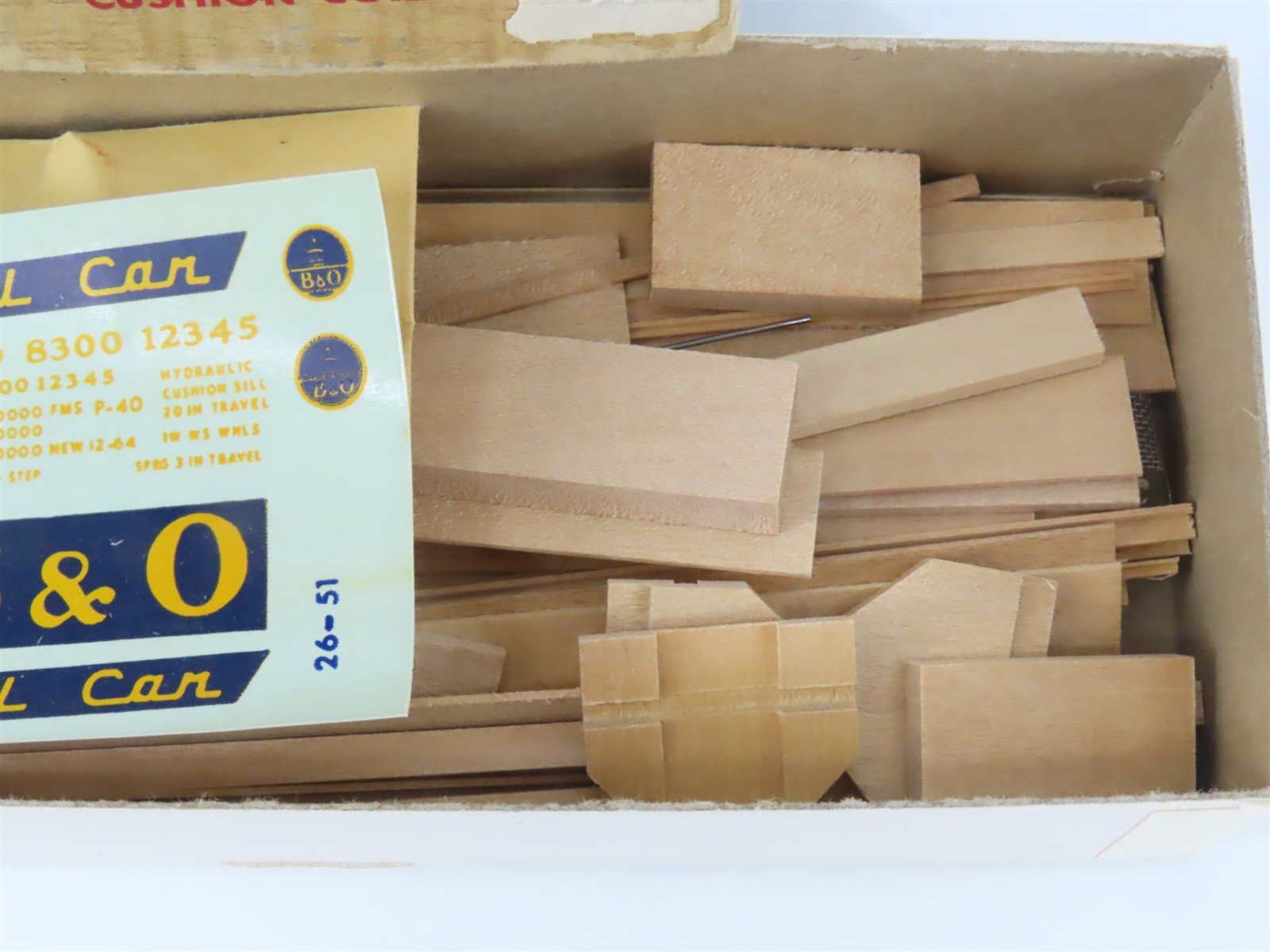 HO Scale Ambroid Kit No 7 B&O Baltimore & Ohio Cushion Coil Car #8300
