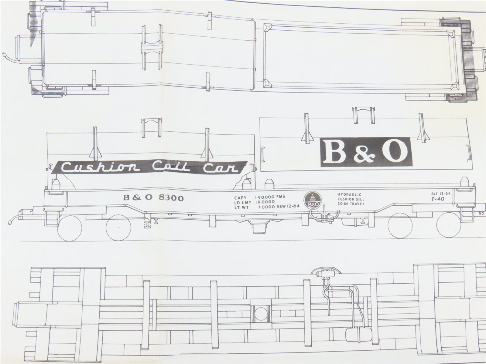 HO Scale Ambroid Kit No 7 B&O Baltimore & Ohio Cushion Coil Car #8300