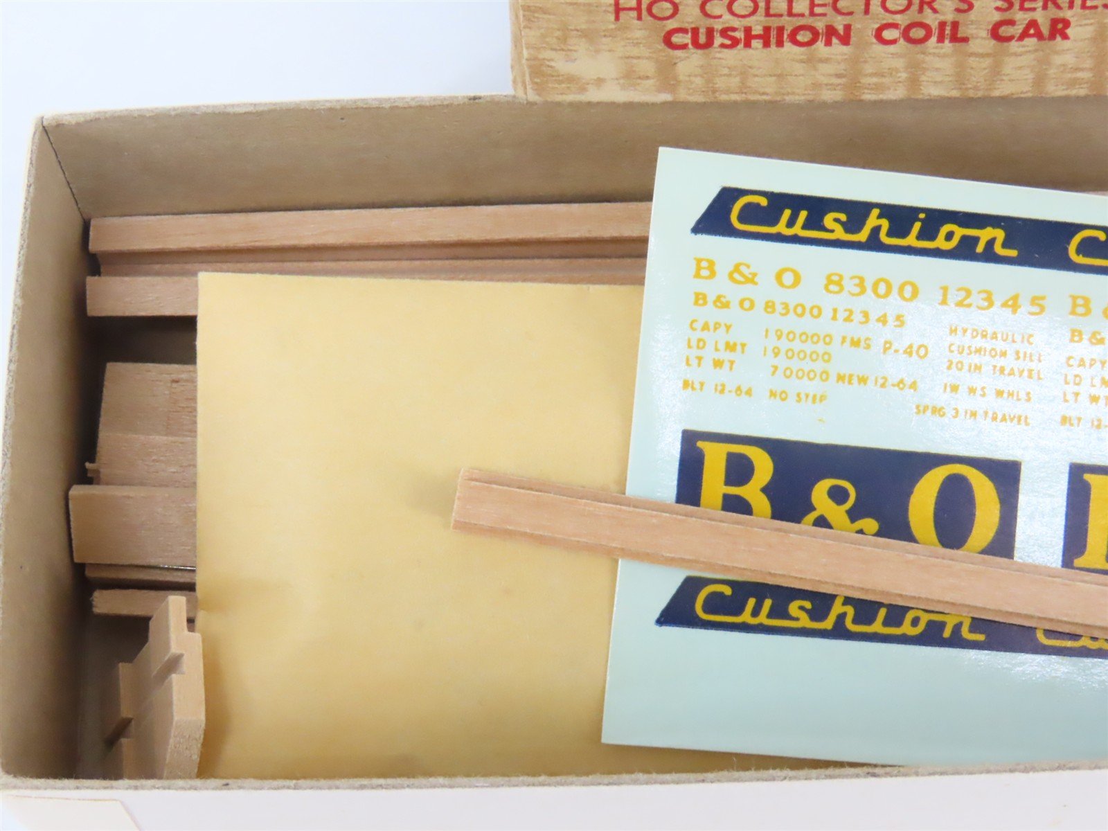 HO Scale Ambroid Kit No 7 B&O Baltimore & Ohio Cushion Coil Car #8300