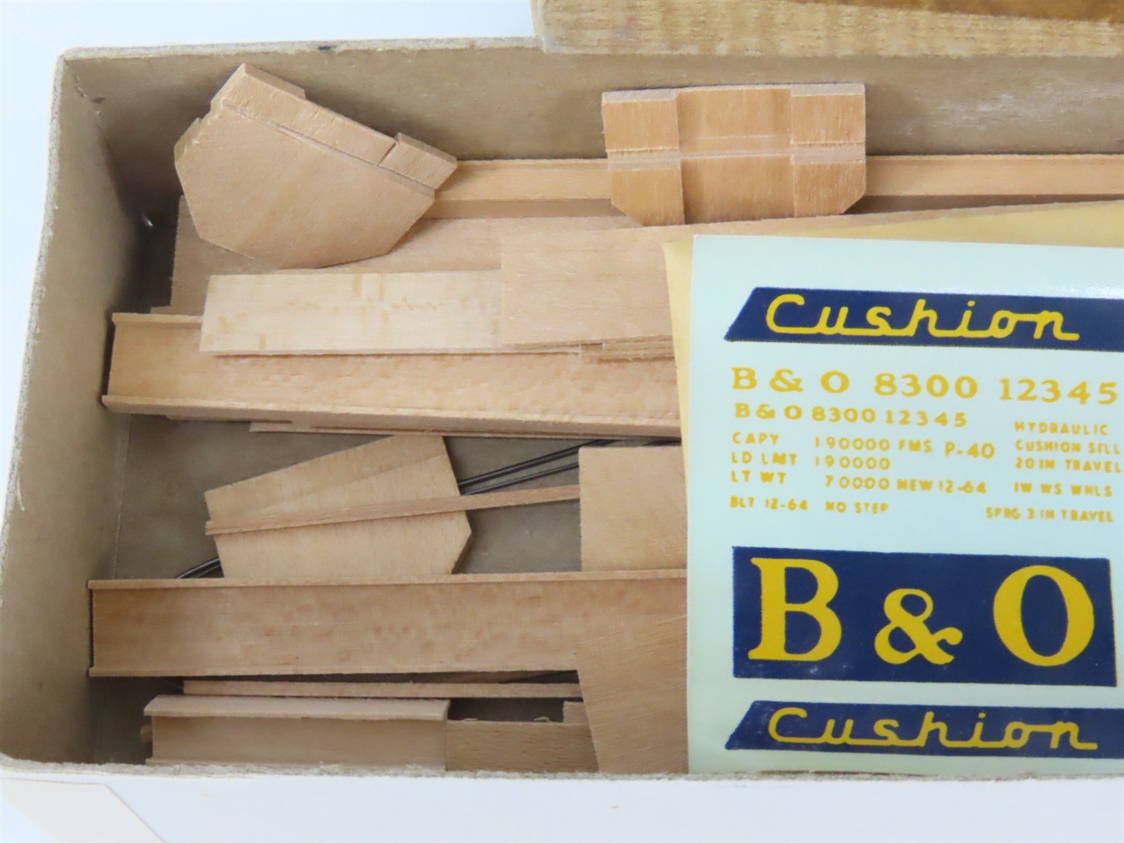 HO Scale Ambroid Kit No 7 B&O Baltimore & Ohio Cushion Coil Car #8300