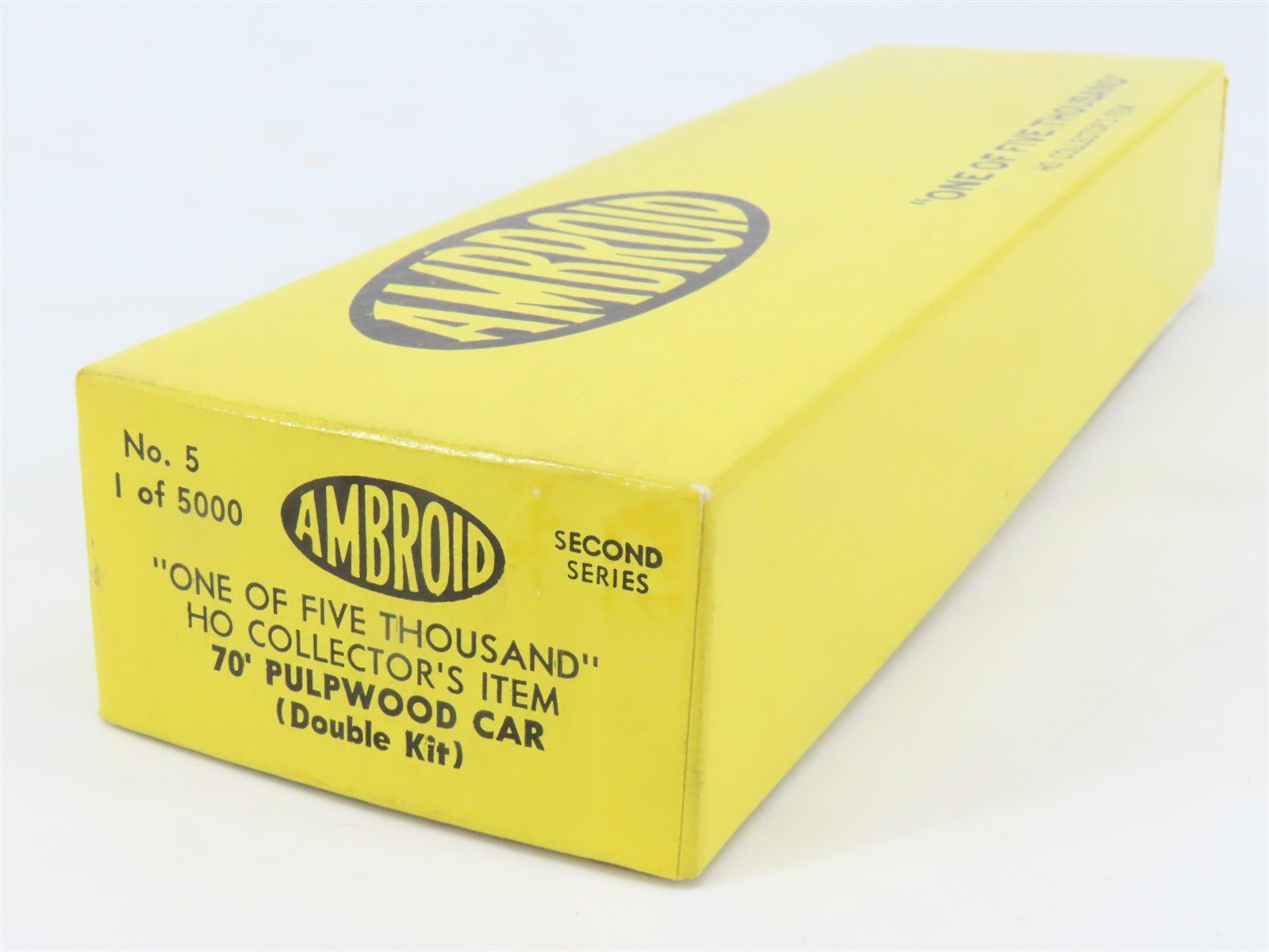 HO Scale Ambroid Double Kit No 5 MEC/BAR 70' Pulpwood 70-Ton Bulkhead Flat Car