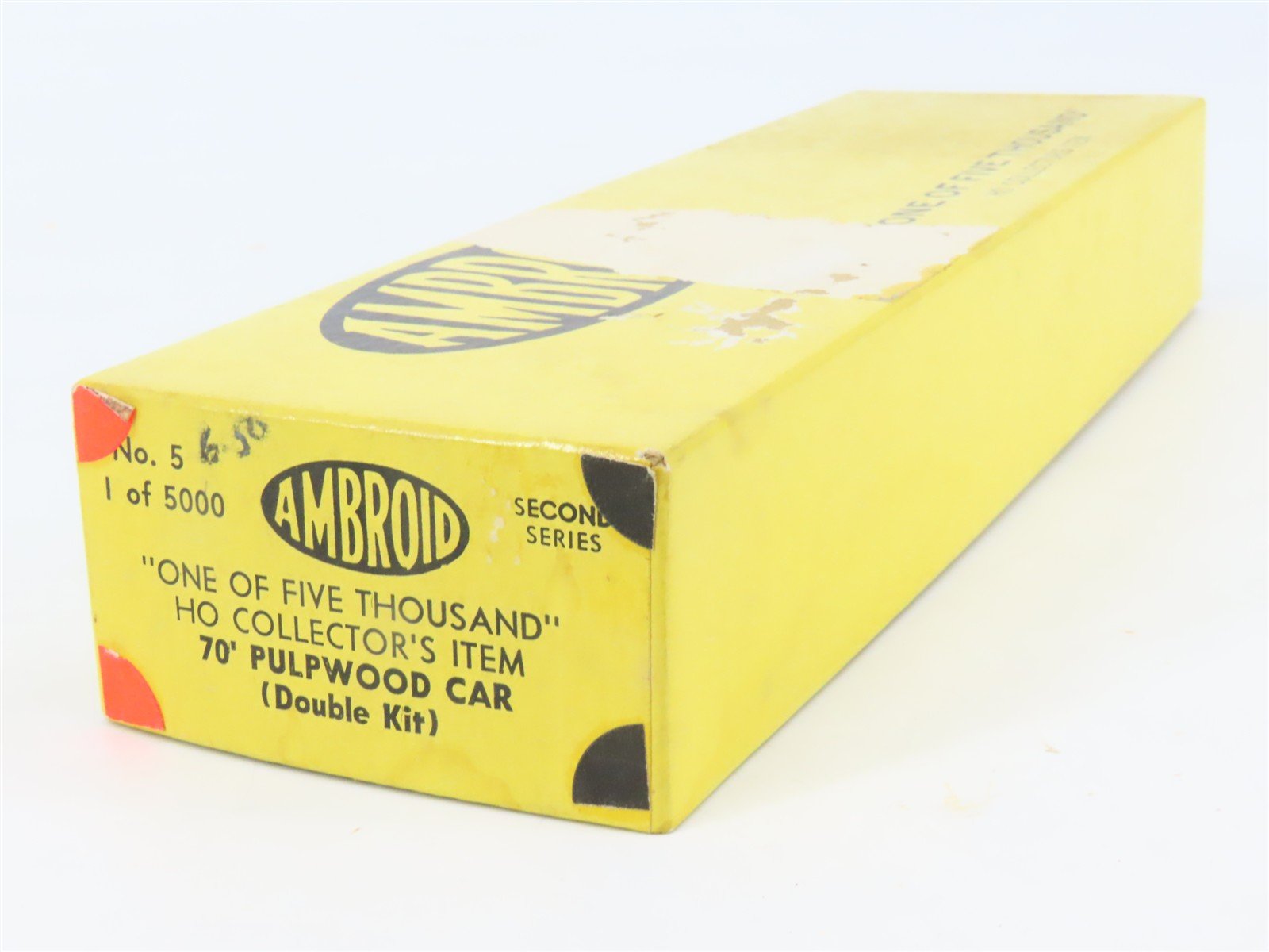 HO Scale Ambroid Double Kit No 5 MEC/BAR 70' Pulpwood 70-Ton Bulkhead Flat Car