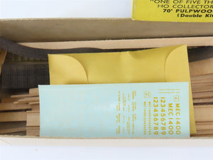 HO Scale Ambroid Double Kit No 5 MEC/BAR 70' Pulpwood 70-Ton Bulkhead Flat Car