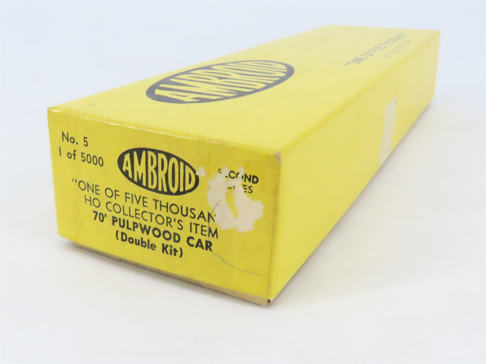 HO Scale Ambroid Double Kit No 5 MEC/BAR 70' Pulpwood 70-Ton Bulkhead Flat Car