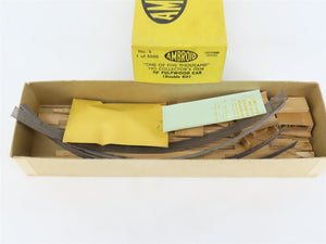 HO Scale Ambroid Double Kit No 5 MEC/BAR 70' Pulpwood 70-Ton Bulkhead Flat Car