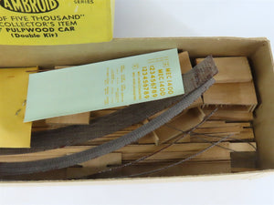 HO Scale Ambroid Double Kit No 5 MEC/BAR 70' Pulpwood 70-Ton Bulkhead Flat Car