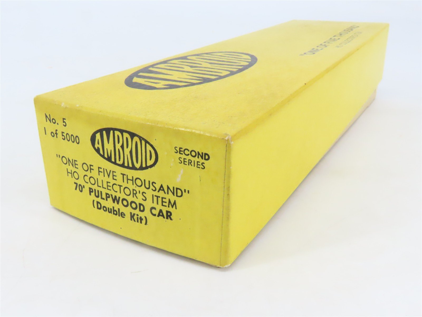 HO Scale Ambroid Double Kit No 5 MEC/BAR 70' Pulpwood 70-Ton Bulkhead Flat Car