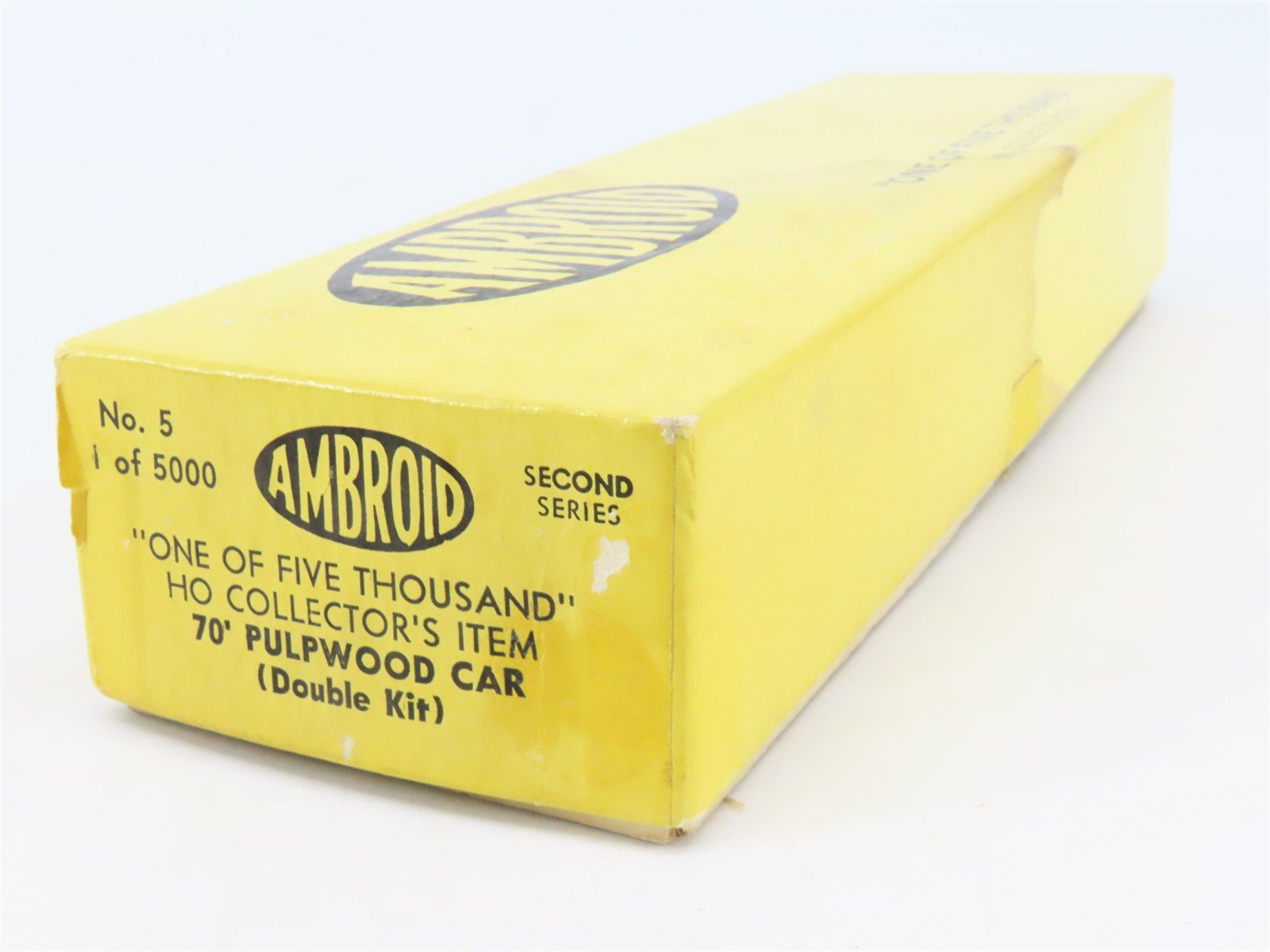 HO Scale Ambroid Double Kit No 5 MEC/BAR 70' Pulpwood 70-Ton Bulkhead Flat Car
