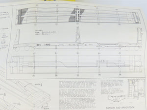 HO Scale Ambroid Double Kit No 5 MEC/BAR 70' Pulpwood 70-Ton Bulkhead Flat Car
