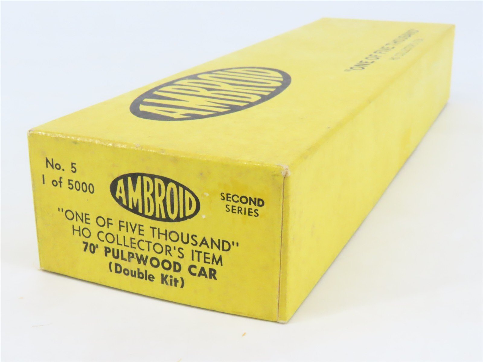 HO Scale Ambroid Double Kit No 5 MEC/BAR 70' Pulpwood 70-Ton Bulkhead Flat Car