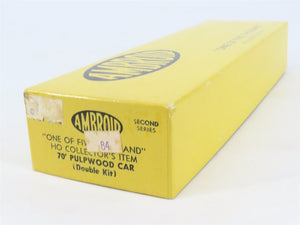 HO Scale Ambroid Double Kit No 5 MEC/BAR 70' Pulpwood 70-Ton Bulkhead Flat Car