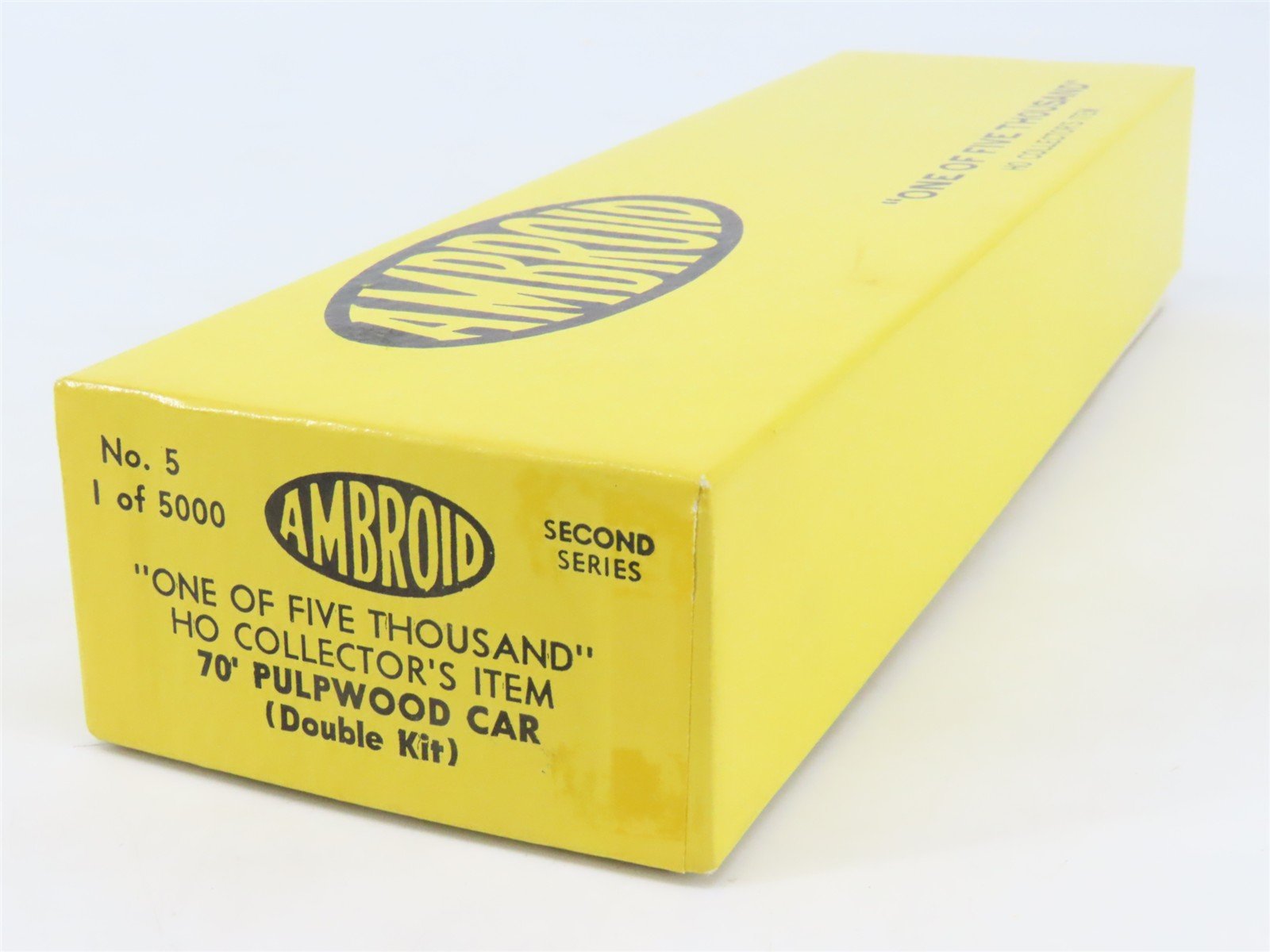 HO Scale Ambroid Double Kit No 5 MEC/BAR 70' Pulpwood 70-Ton Bulkhead Flat Car