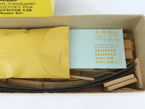 HO Scale Ambroid Double Kit No 5 BAR/MEC 70' Pulpwood 70-Ton Bulkhead Flat Car