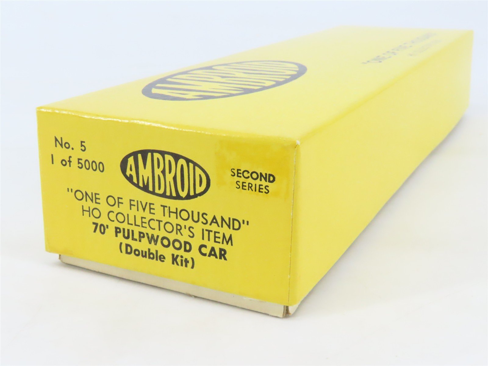 HO Scale Ambroid Double Kit No 5 BAR/MEC 70' Pulpwood 70-Ton Bulkhead Flat Car