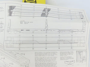 HO Scale Ambroid Double Kit No 5 MEC/BAR 70' Pulpwood 70-Ton Bulkhead Flat Car