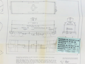 HO Scale Ambroid Kit No 4 ROTX Riverside Oil Co Insulated Tank Car #118