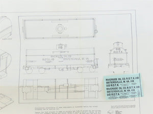 HO Scale Ambroid Kit No 4 ROTX Riverside Oil Co Insulated Tank Car #118
